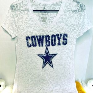 Women's *S* Dallas Cowboys V neck ADORABLE TEE